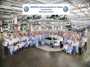 Fábrica da Volkswagen em Taubaté comemora sete milhões de veículos