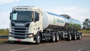 Scania teste caminhão movido a GNV
